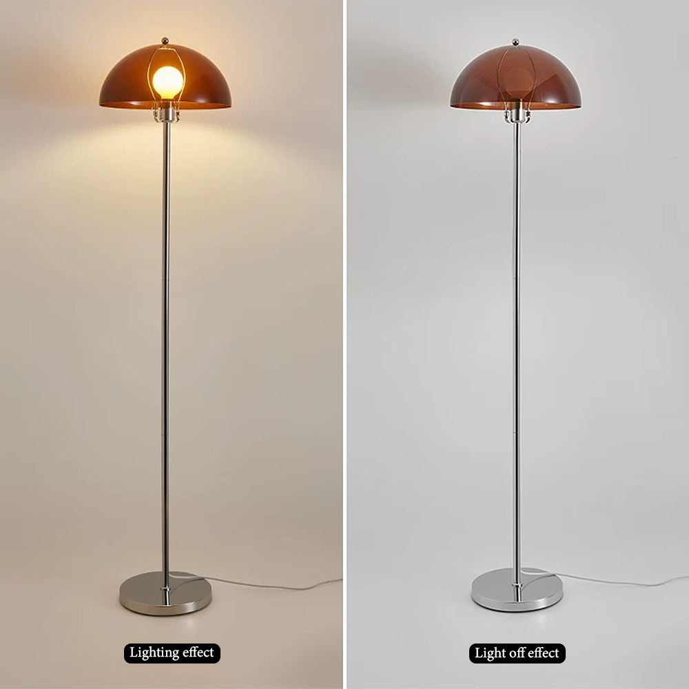FOREST HILL Brown Modern Mushroom LED Floor Lamp