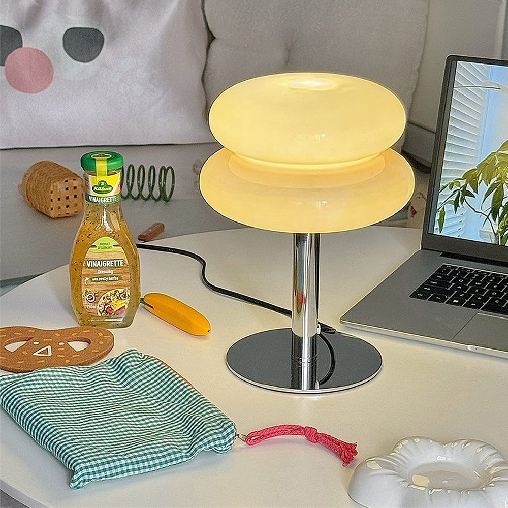 FOREST HILL Bauhaus Lollipop Ripple Glass Table Lamp