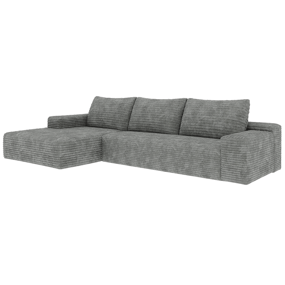FOREST HILL 106“ L-shape Upholstered Deep Sitting Sofa with Chaise