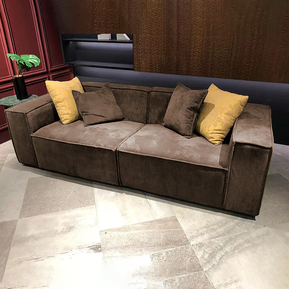 FOREST HILL HOME 79“ Chenille Corduroy Upholstered Two Seats Sofa