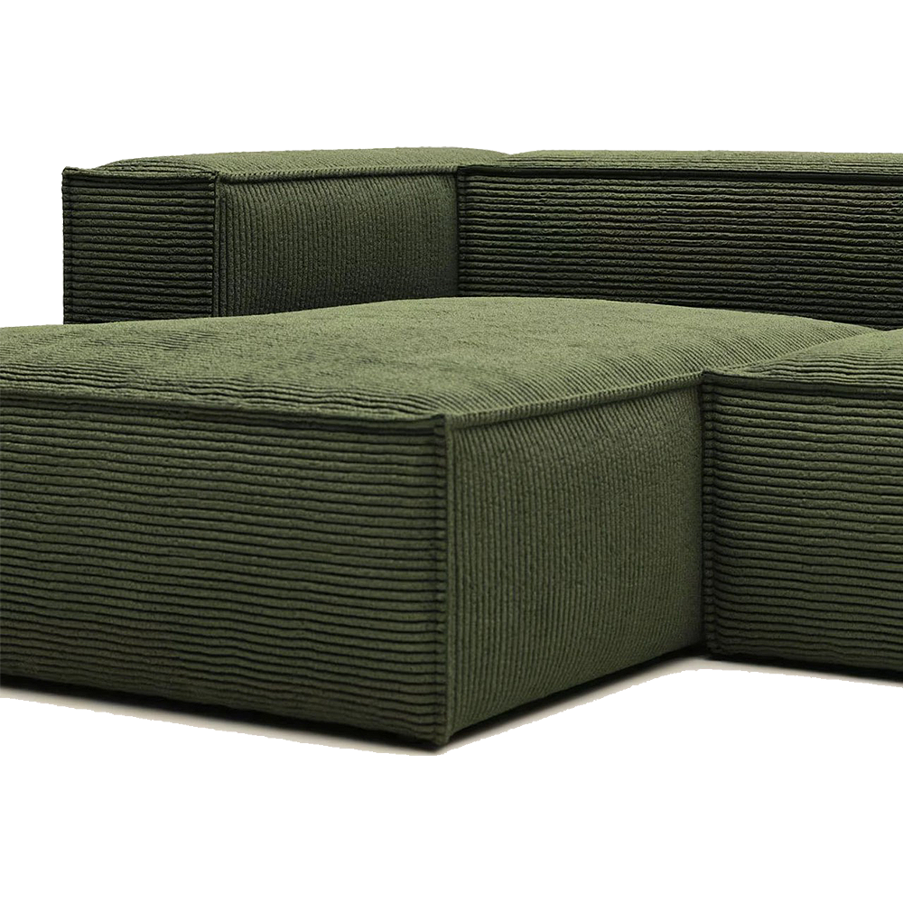 FOREST HILL 108" L-Shape Chenille Corduroy Upholstered Sofas with Side Chaise