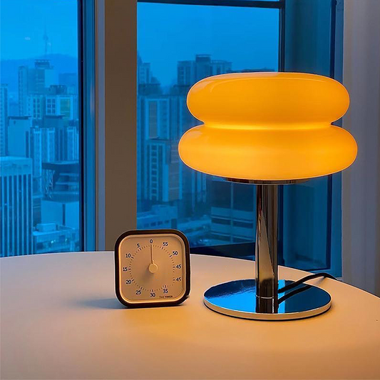 FOREST HILL Bauhaus Lollipop Ripple Glass Table Lamp