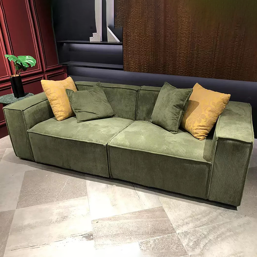 FOREST HILL HOME 79“ Chenille Corduroy Upholstered Two Seats Sofa