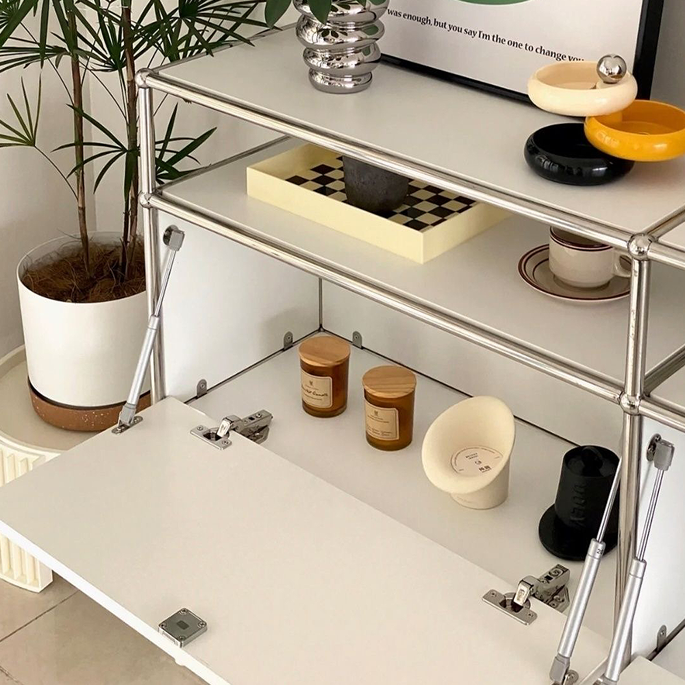 FOREST HILL Modern Minimalist Multipurpose Metal Storage Cabinet