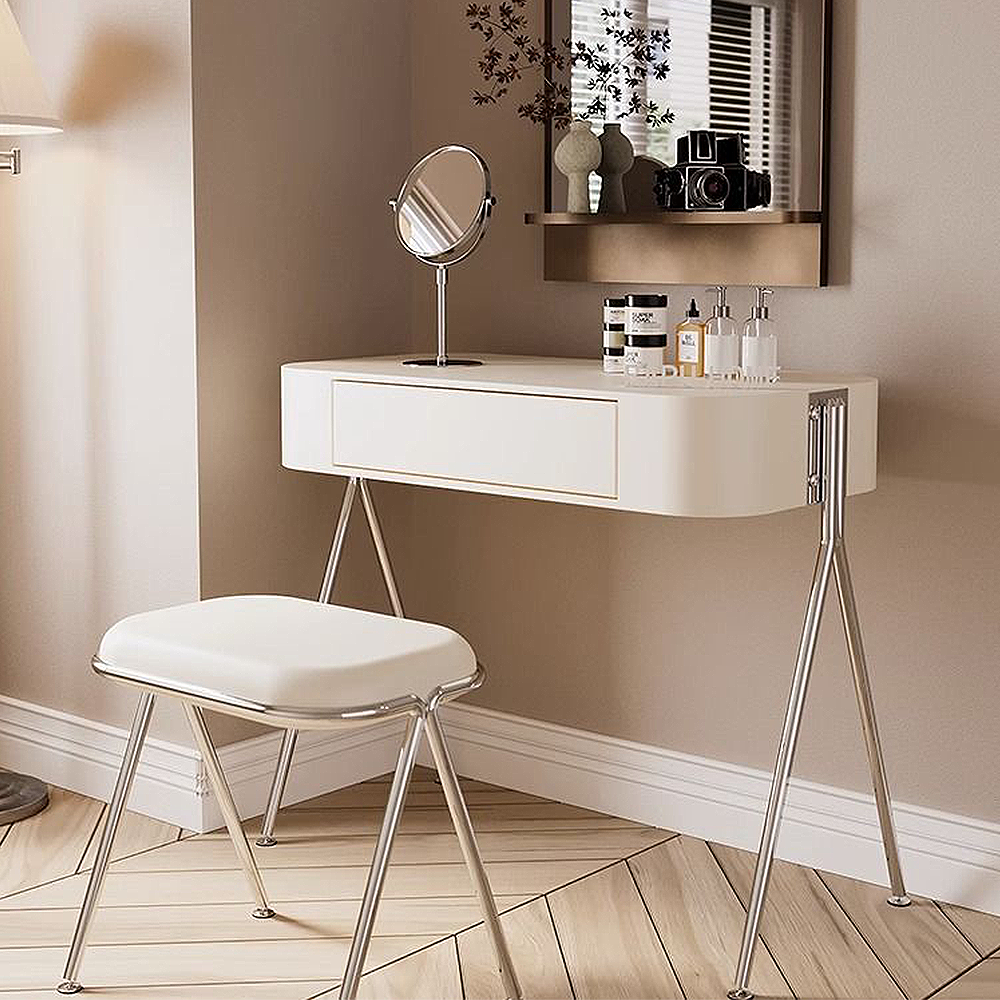 FOREST HILL Makeup Vanity Table Set With Cushioned Stool & Drawer
