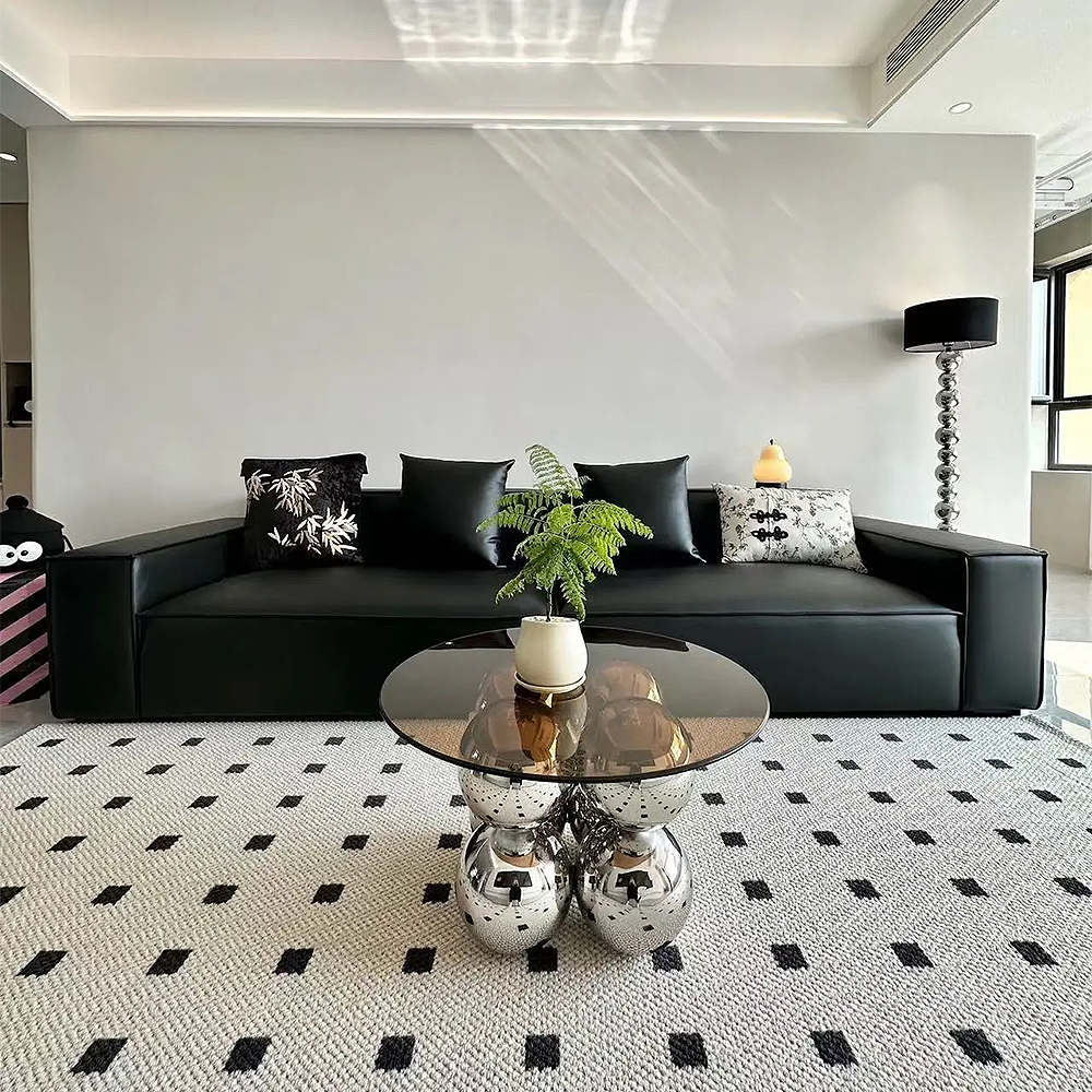 FOREST HILL Stainless steel glass coffee table household corner table