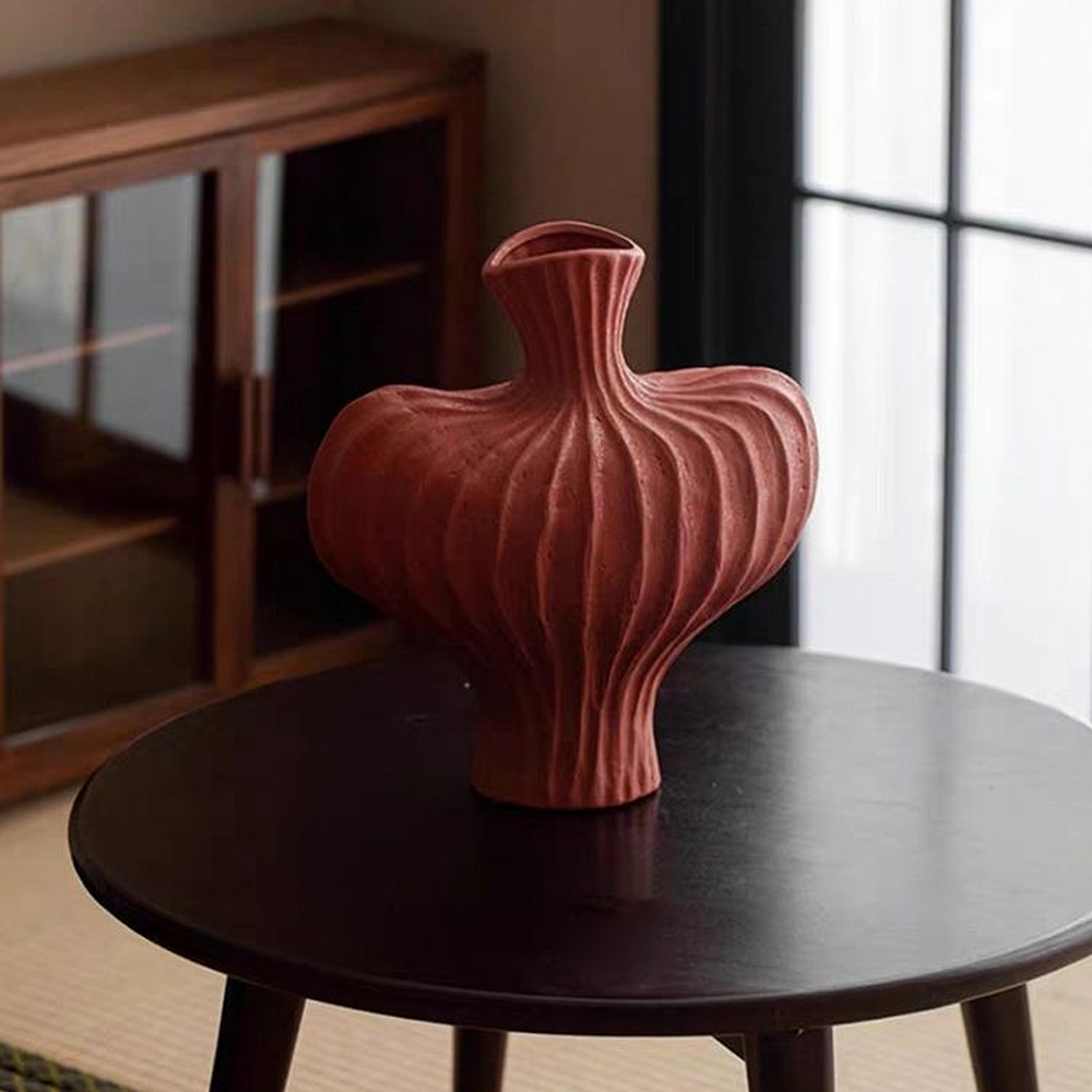 FOREST HILL French Style Red Ceramic Vase
