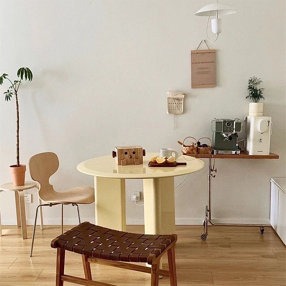 FOREST HILL Nordic round dining table cream dining table