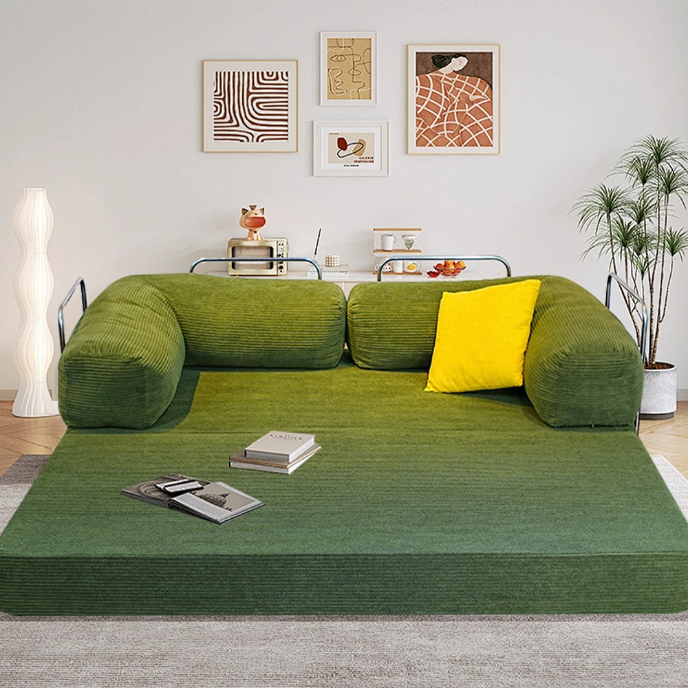 FOREST HILL 79“ Modern Beige Folding Sofa Bed