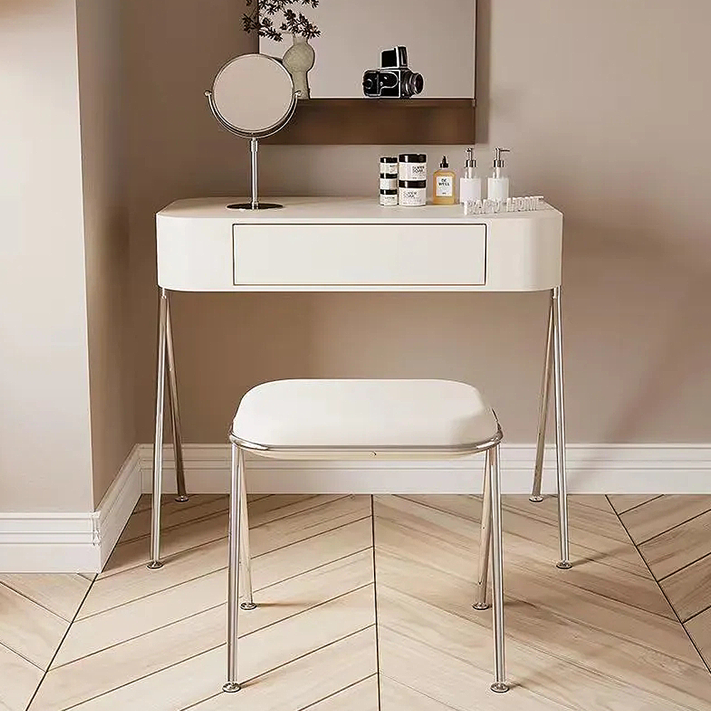 FOREST HILL Makeup Vanity Table Set With Cushioned Stool & Drawer