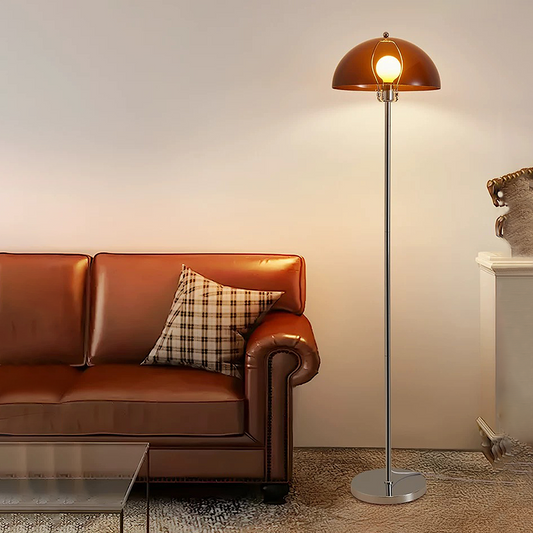 FOREST HILL Brown Modern Mushroom LED Floor Lamp