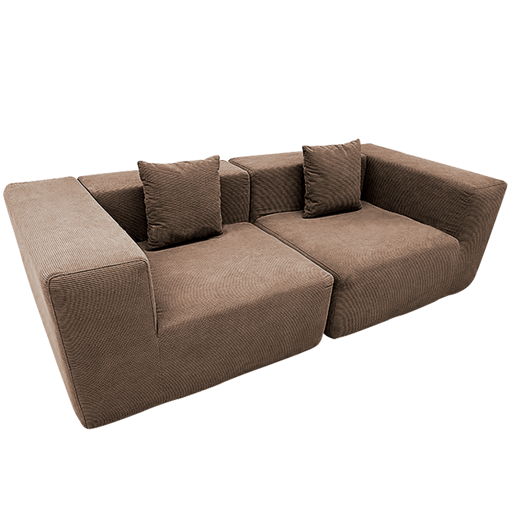 FOREST HILL HOME 79“ Chenille Corduroy Upholstered Two Seats Sofa