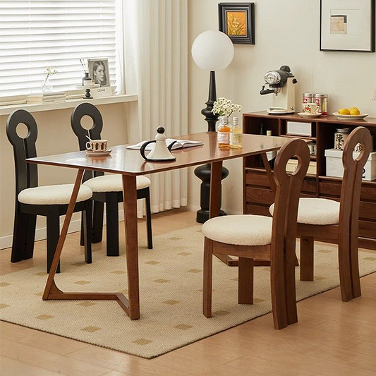 FOREST HILL Vintage Upholstered Dining Chair with Walnut Leg Set of 2/4/6