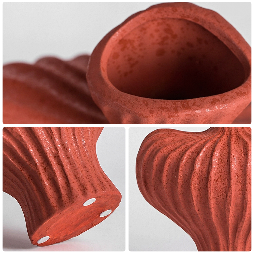 FOREST HILL French Style Red Ceramic Vase