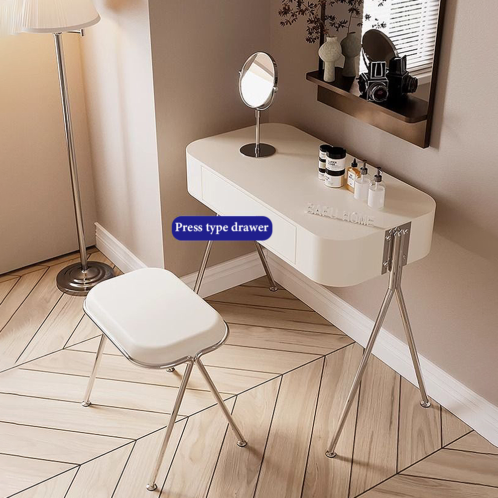 FOREST HILL Makeup Vanity Table Set With Cushioned Stool & Drawer