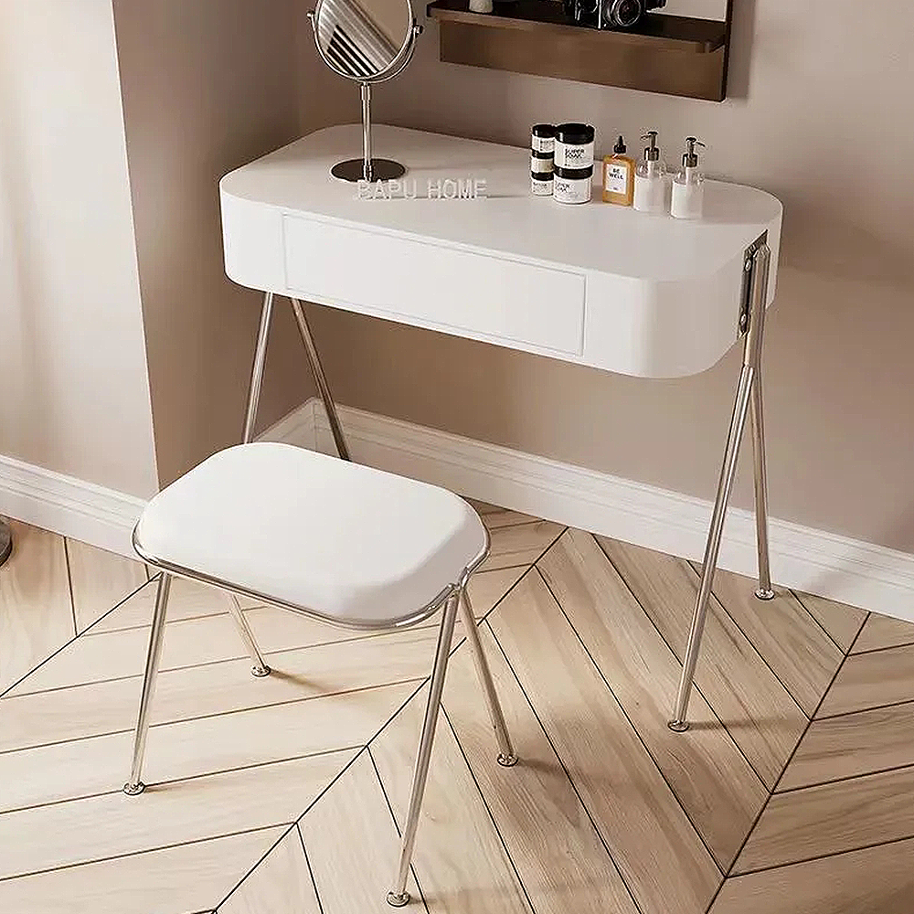 FOREST HILL Makeup Vanity Table Set With Cushioned Stool & Drawer