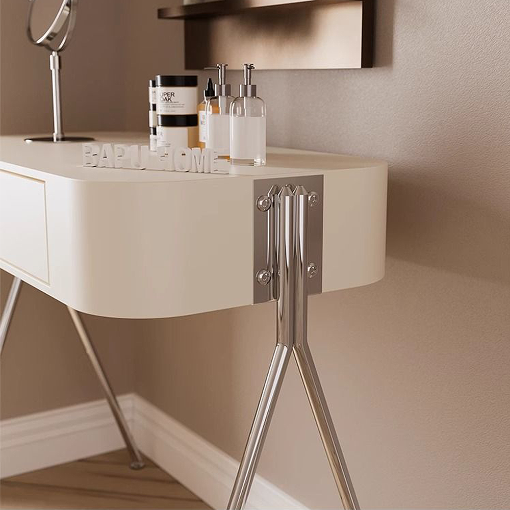 FOREST HILL Makeup Vanity Table Set With Cushioned Stool & Drawer