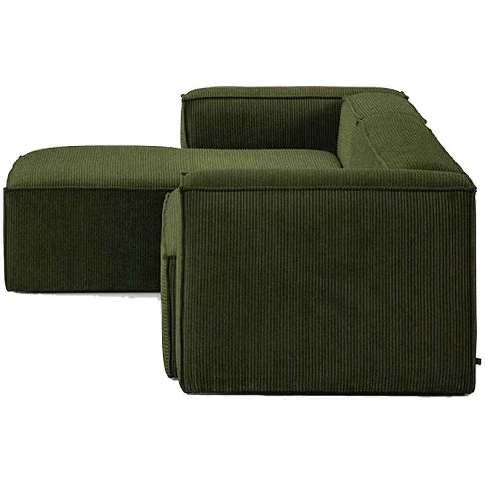 FOREST HILL 108" L-Shape Chenille Corduroy Upholstered Sofas with Side Chaise