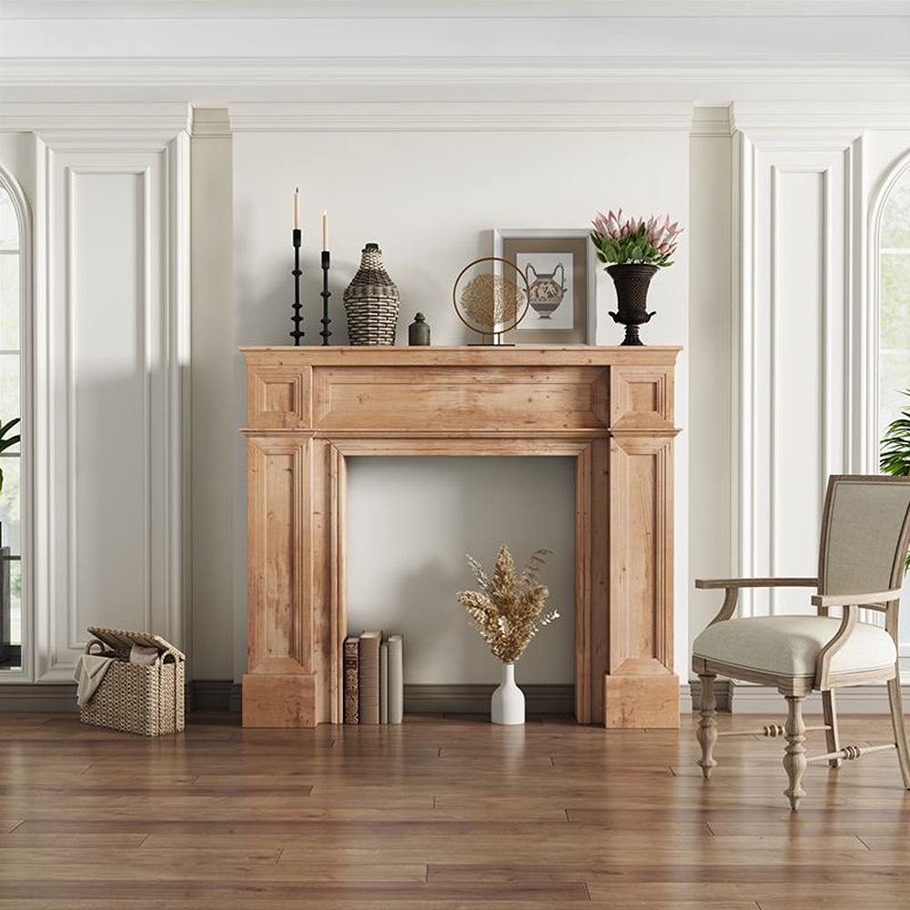 FOREST HILL 35“ Retro Solid Wood Fireplace