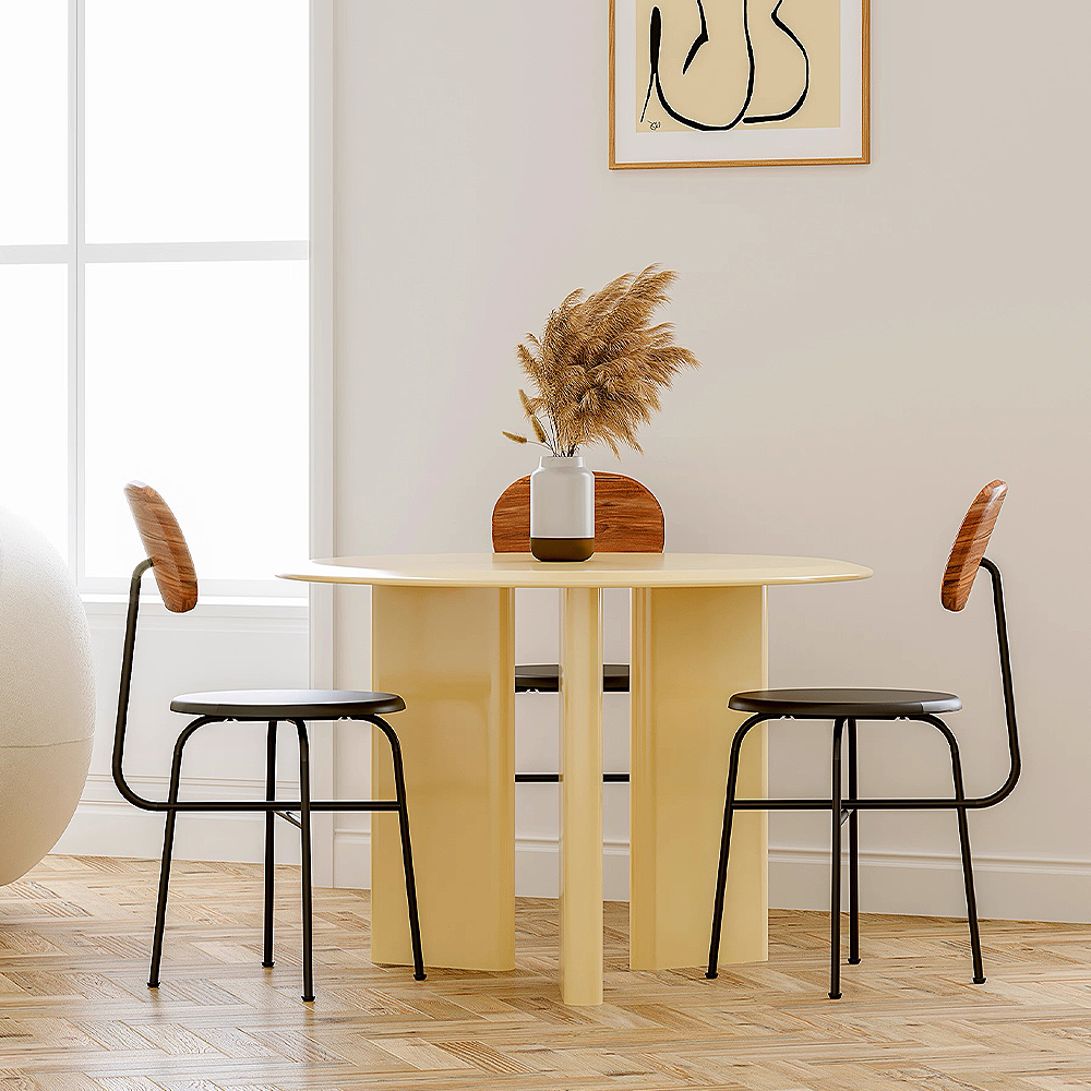 FOREST HILL Nordic round dining table cream dining table