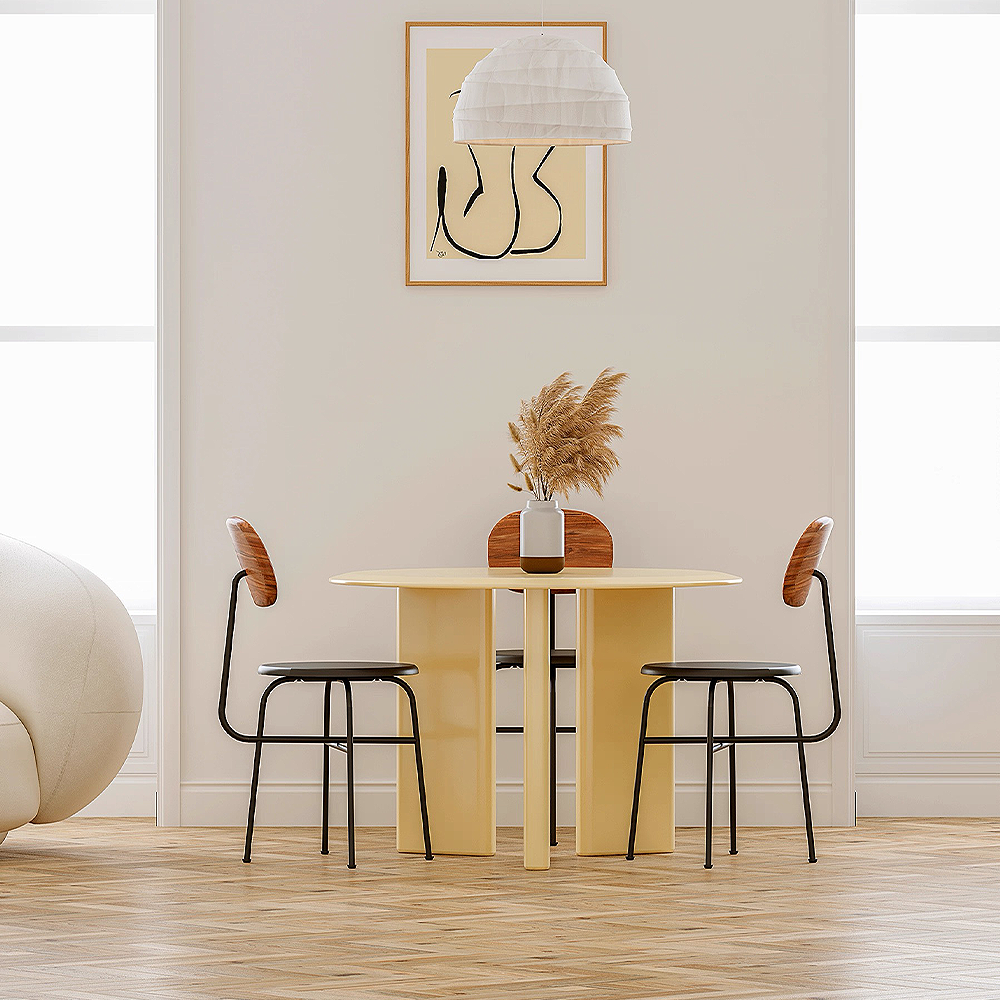 FOREST HILL Nordic round dining table cream dining table