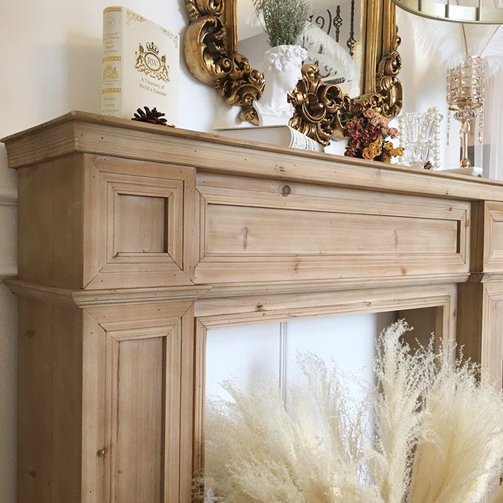 FOREST HILL 35“ Retro Solid Wood Fireplace