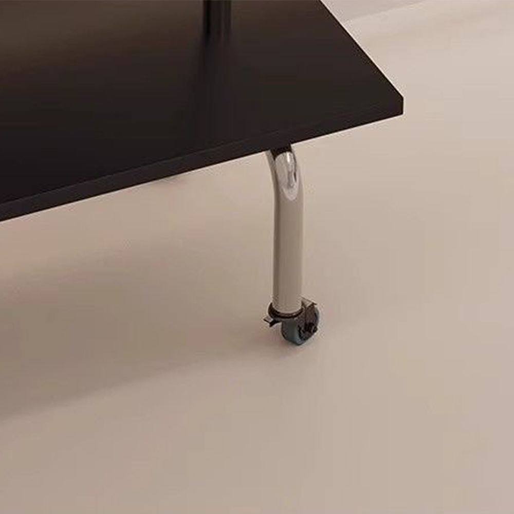 FOREST HILL Simple Multipurpose Black Display Shelf With Wheel