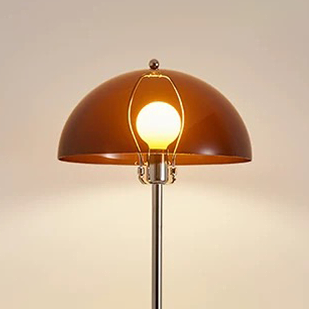 FOREST HILL Brown Modern Mushroom LED Floor Lamp