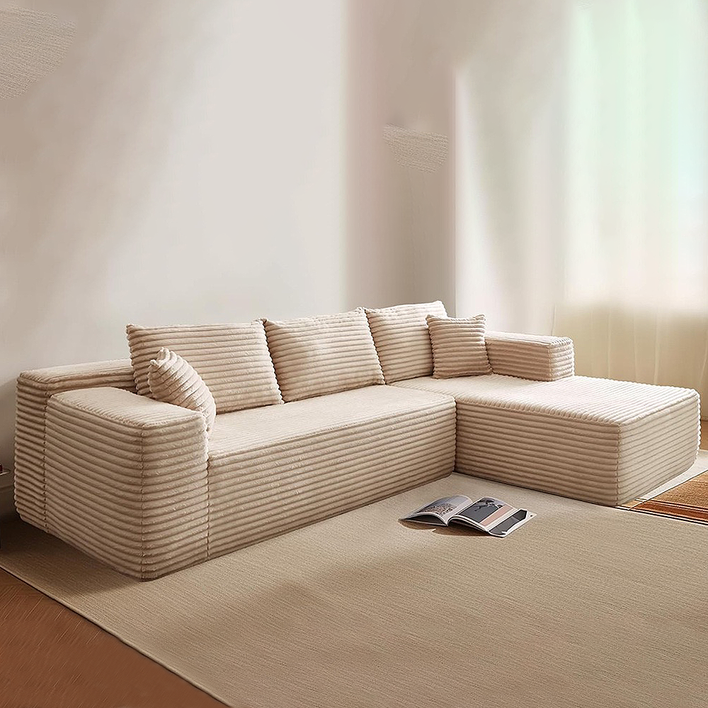 FOREST HILL 106“ L-shape Upholstered Deep Sitting Sofa with Chaise