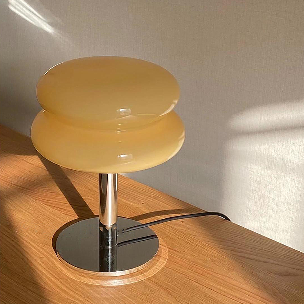 FOREST HILL Bauhaus Lollipop Ripple Glass Table Lamp