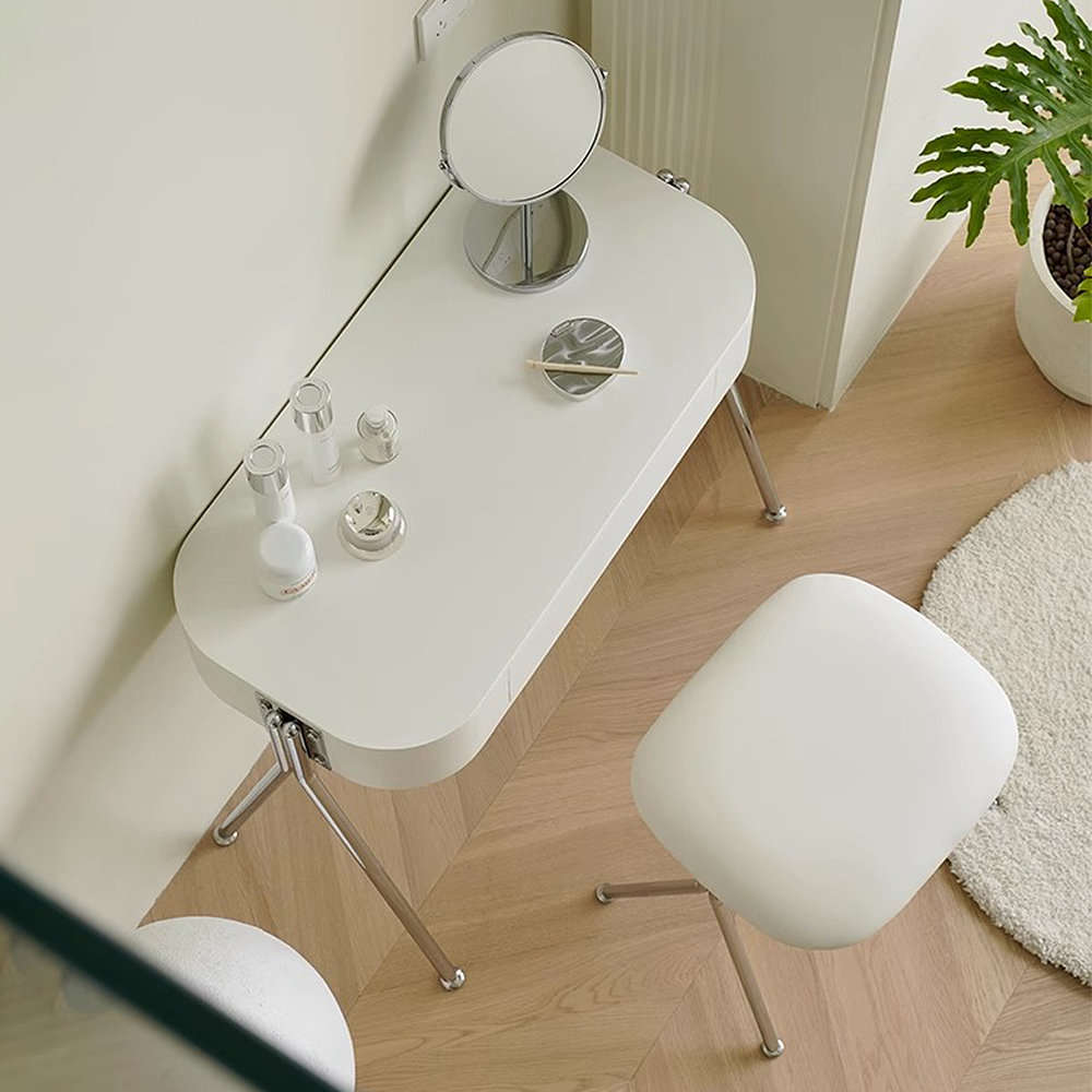 FOREST HILL Makeup Vanity Table Set With Cushioned Stool & Drawer