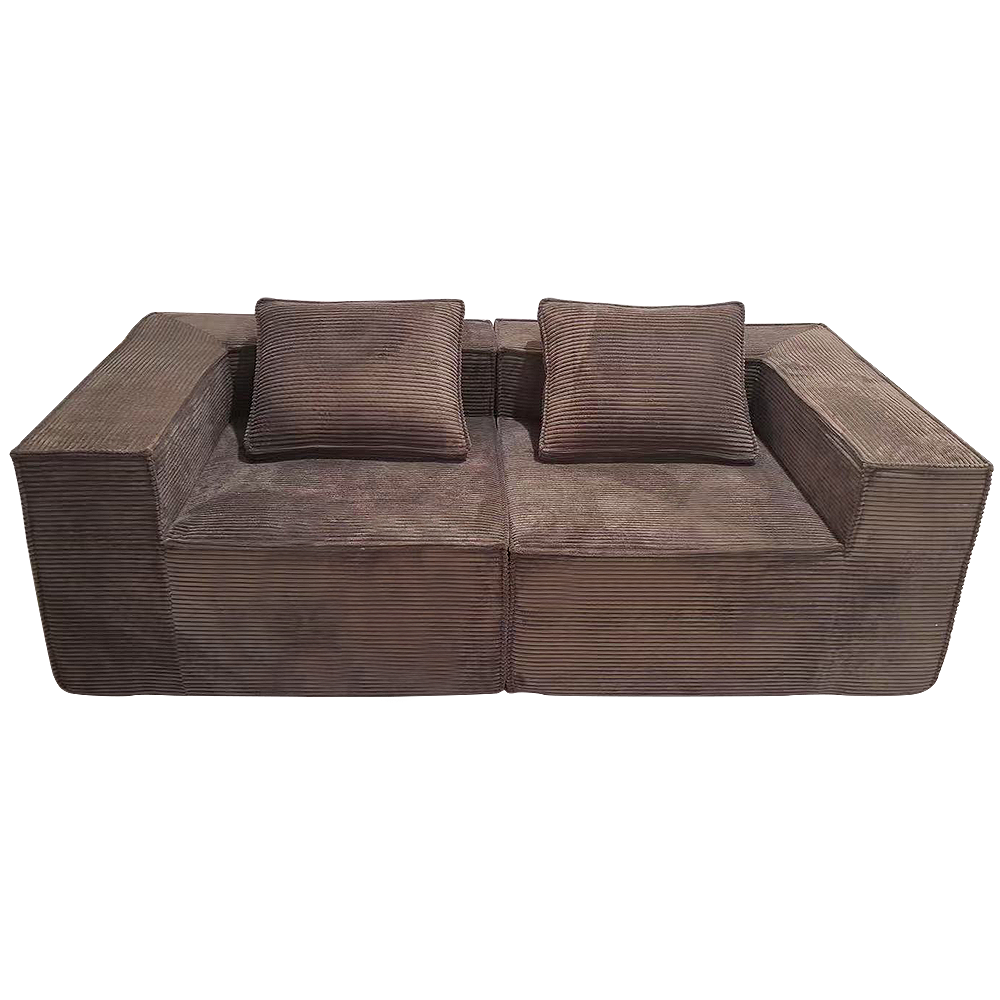 FOREST HILL HOME 79“ Chenille Corduroy Upholstered Two Seats Sofa