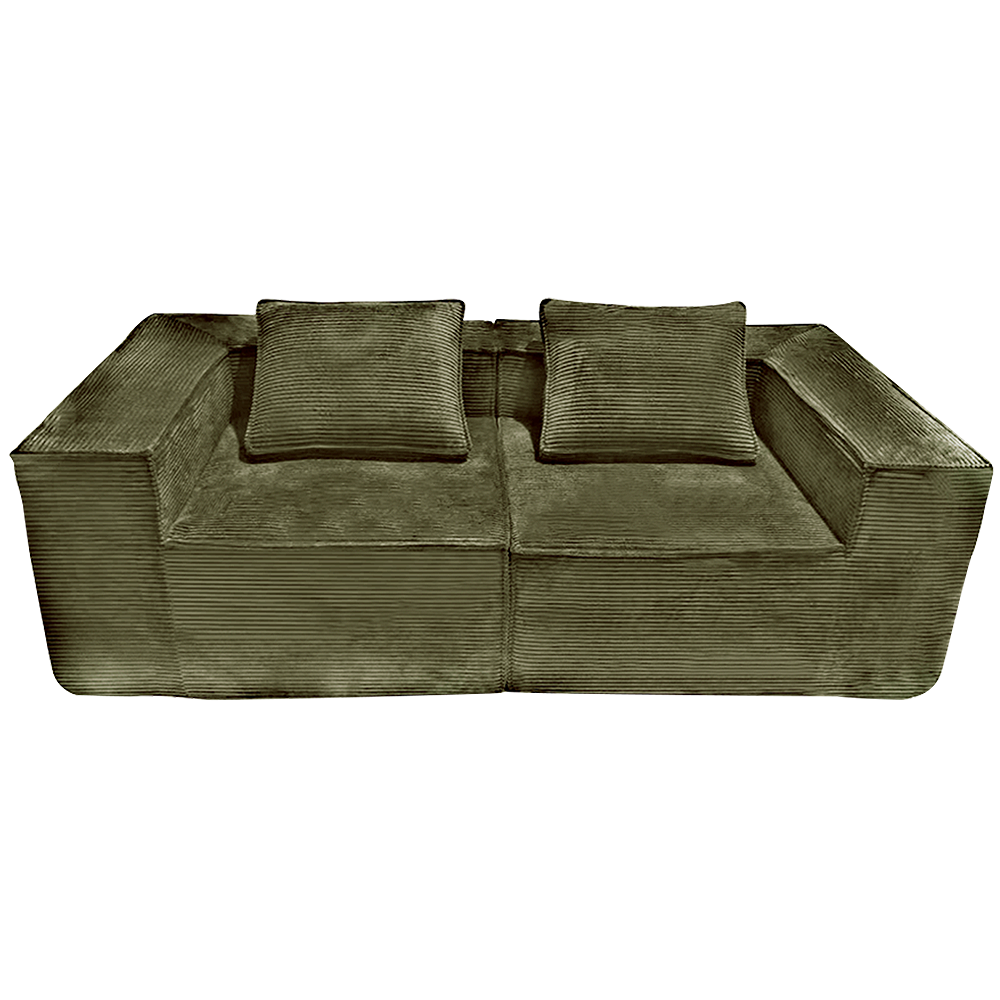 FOREST HILL HOME 79“ Chenille Corduroy Upholstered Two Seats Sofa