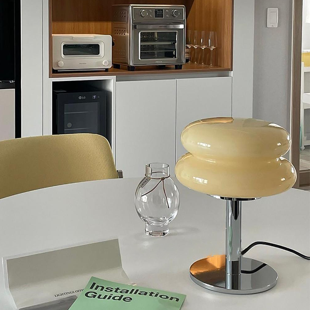 FOREST HILL Bauhaus Lollipop Ripple Glass Table Lamp