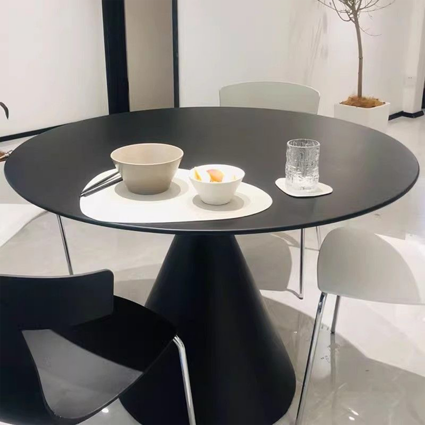 FOREST HILL Pyramid Base Casual Round Table Simplicity Style Dining Room