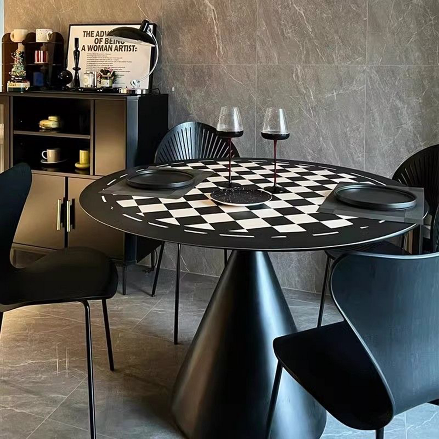 FOREST HILL Pyramid Base Casual Round Table Simplicity Style Dining Room