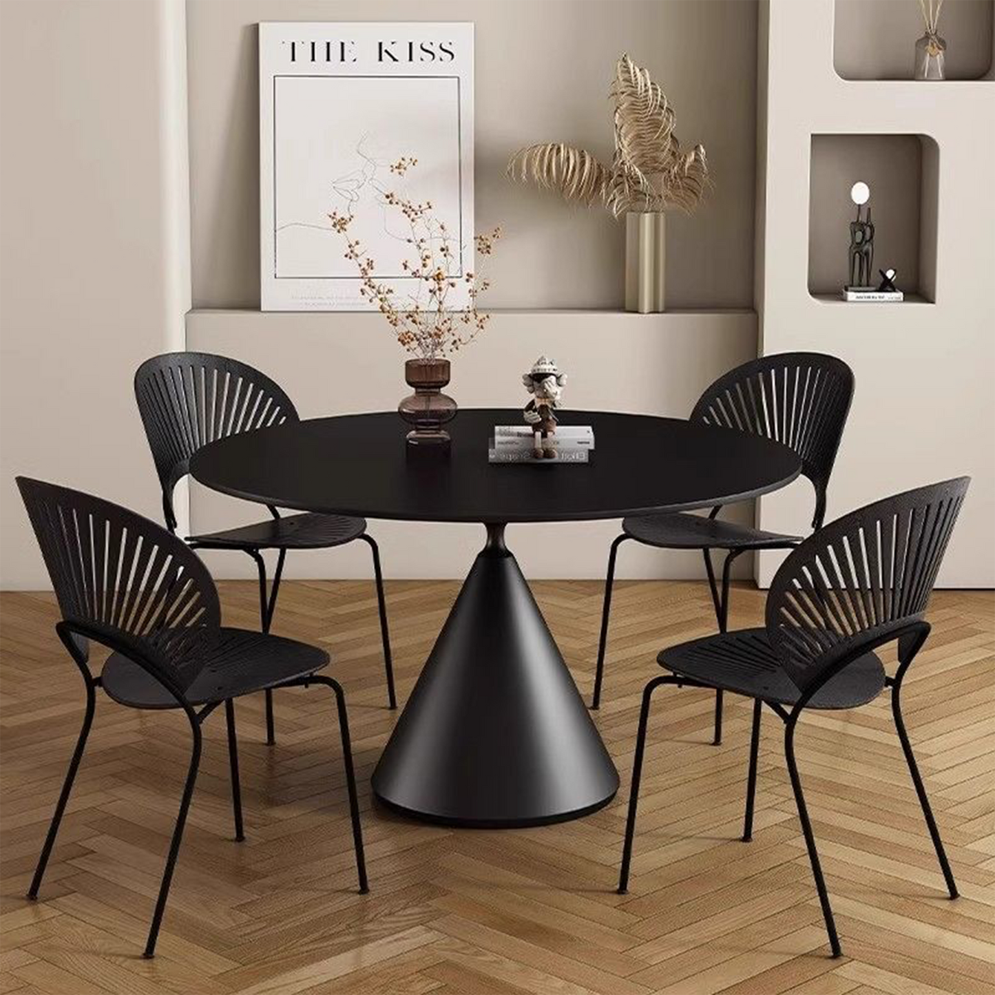 FOREST HILL Pyramid Base Casual Round Table Simplicity Style Dining Room