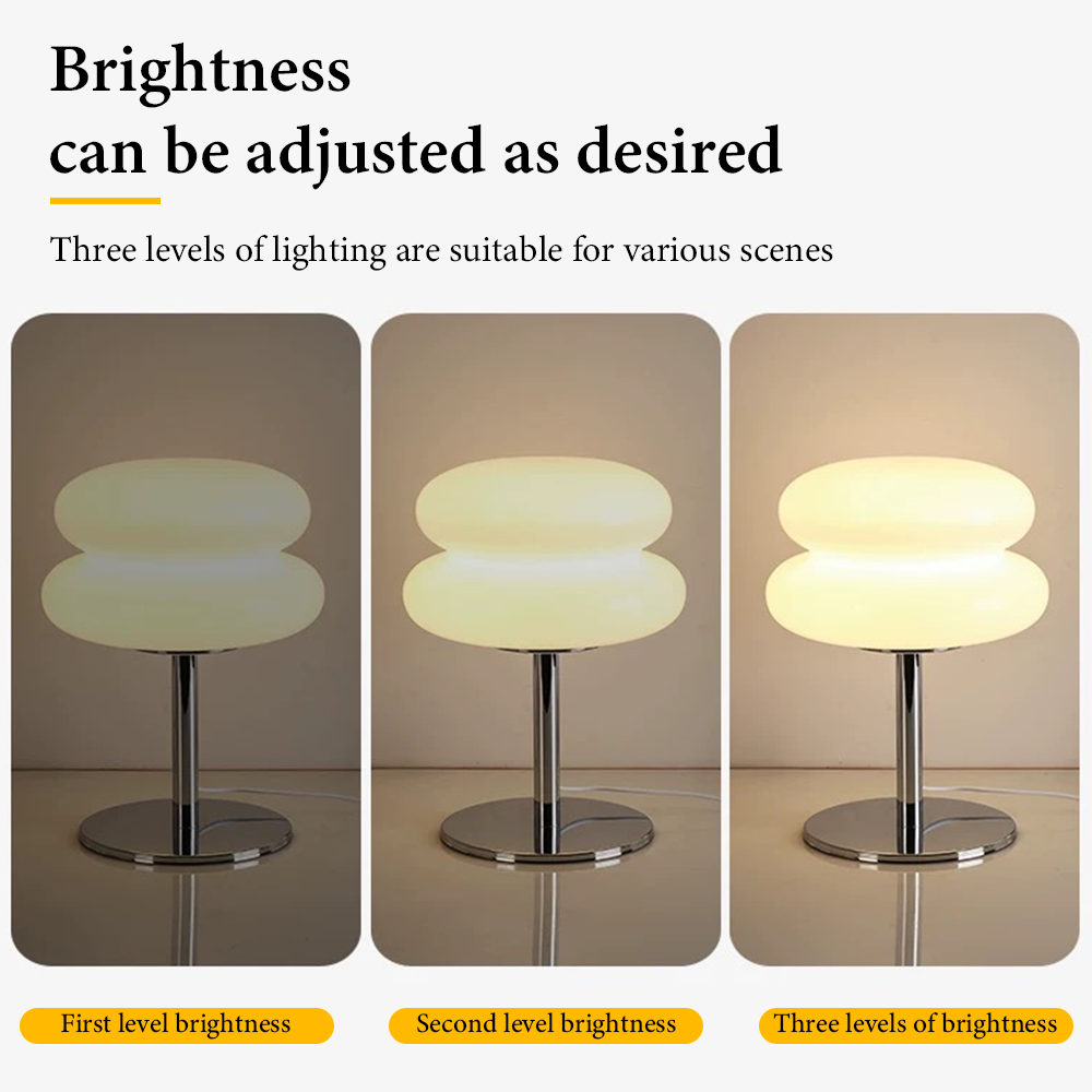 FOREST HILL Bauhaus Lollipop Ripple Glass Table Lamp