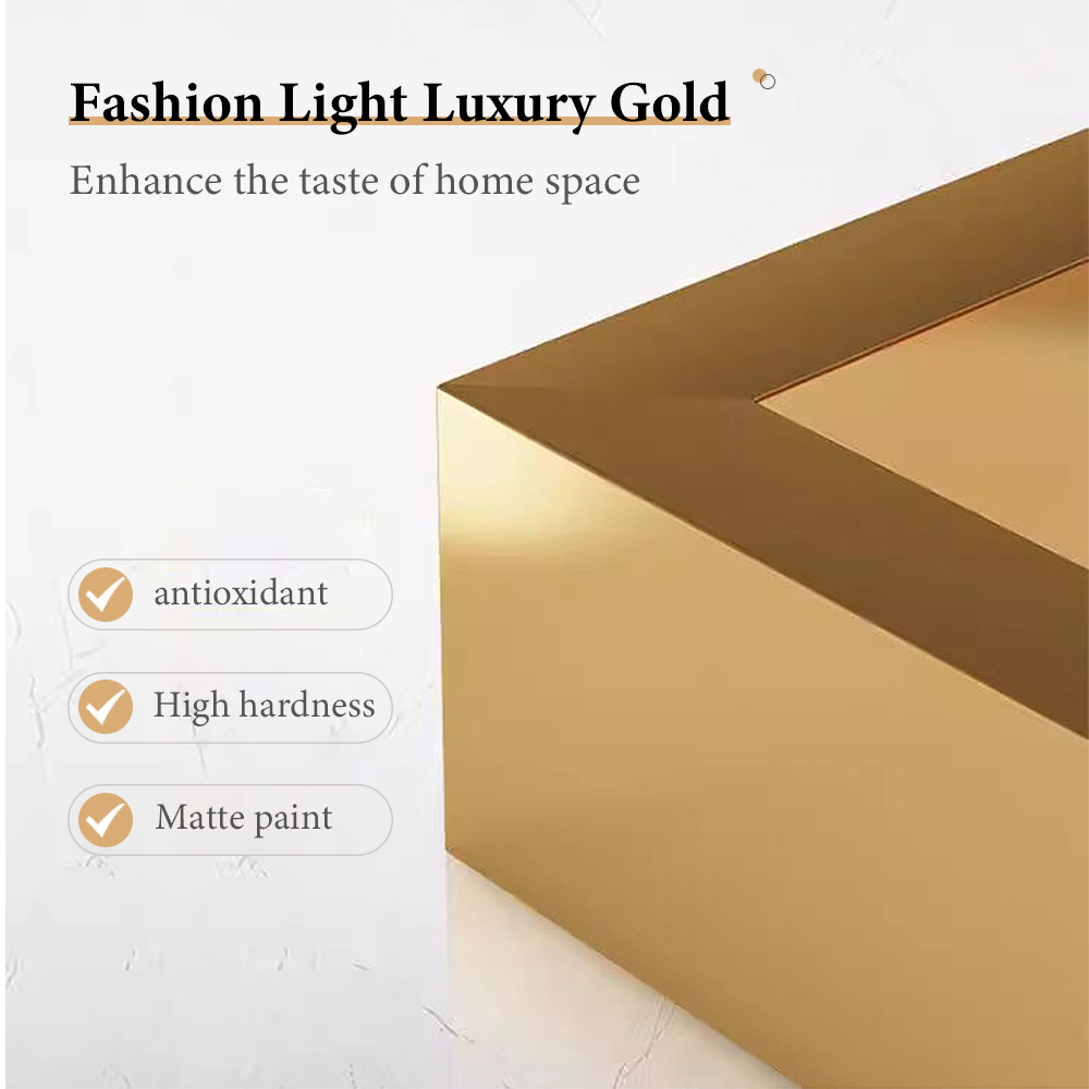 FOREST HILL Modern Marble & Steel Center & Side Tables