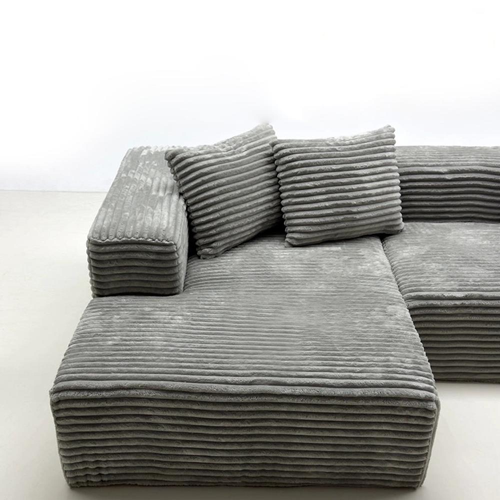 FOREST HILL 106“ L-shape Upholstered Deep Sitting Sofa with Chaise