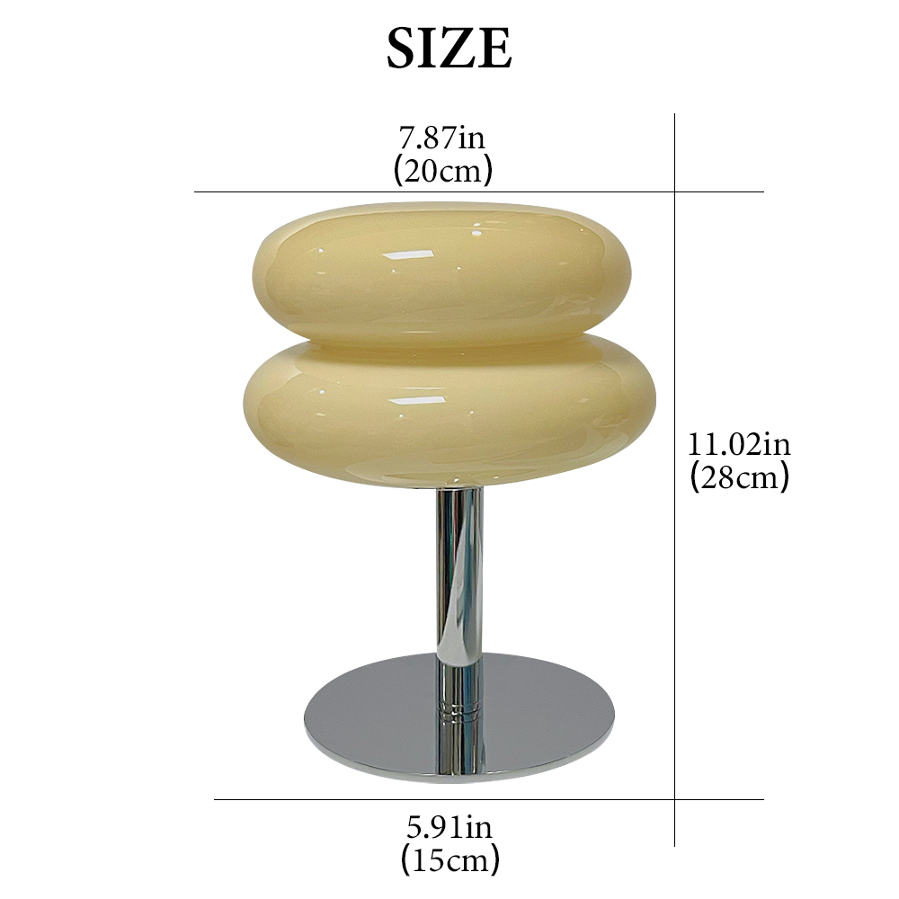 FOREST HILL Bauhaus Lollipop Ripple Glass Table Lamp
