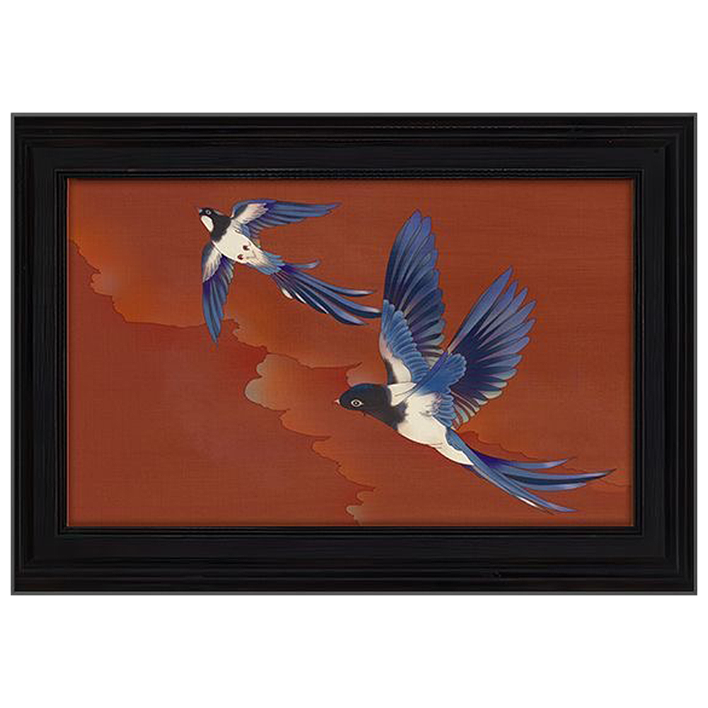 FOREST HILL Chinese Style Birds Painting With Black Frame