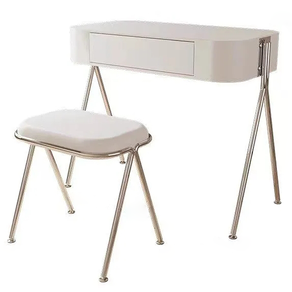 FOREST HILL Makeup Vanity Table Set With Cushioned Stool & Drawer