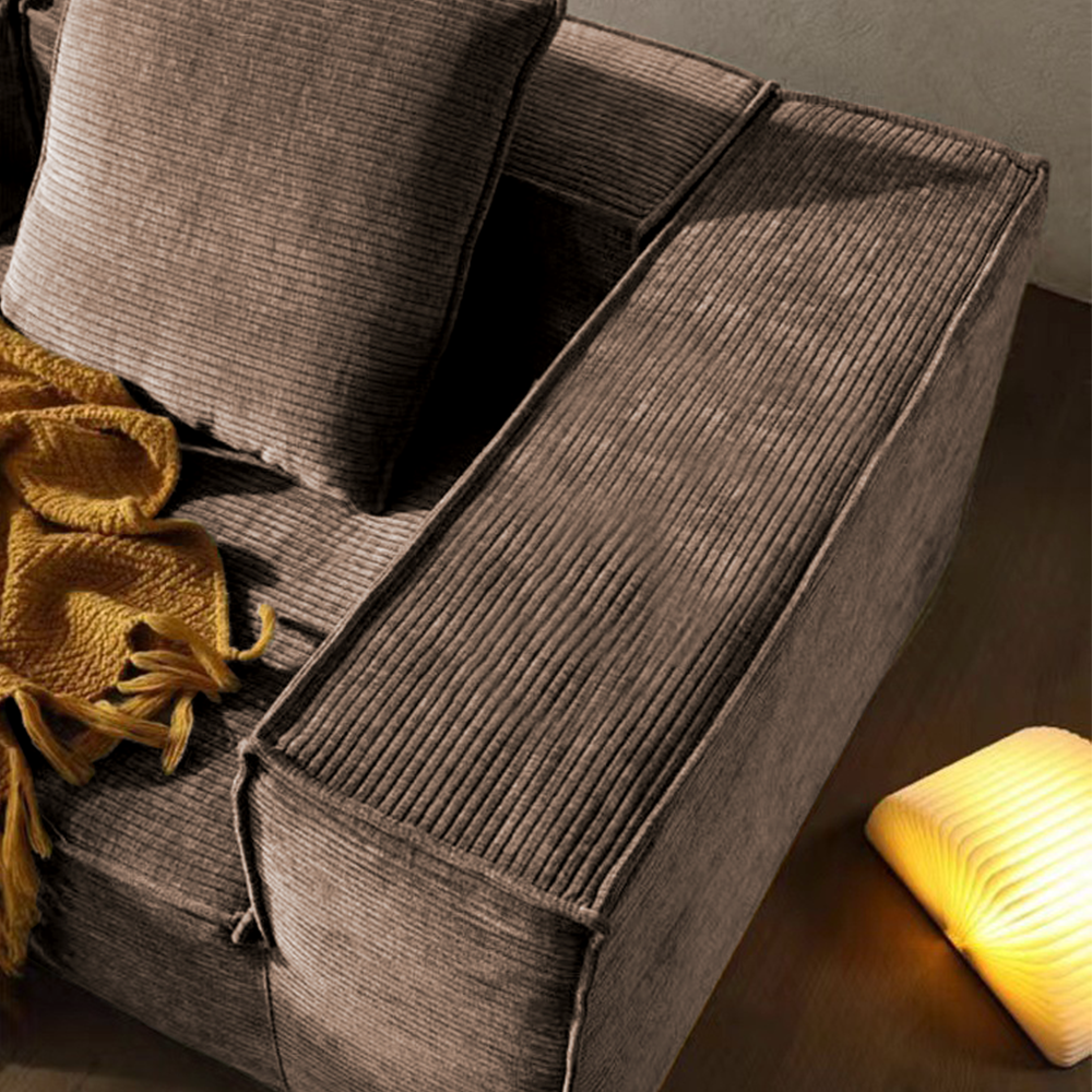 FOREST HILL HOME 79“ Chenille Corduroy Upholstered Two Seats Sofa