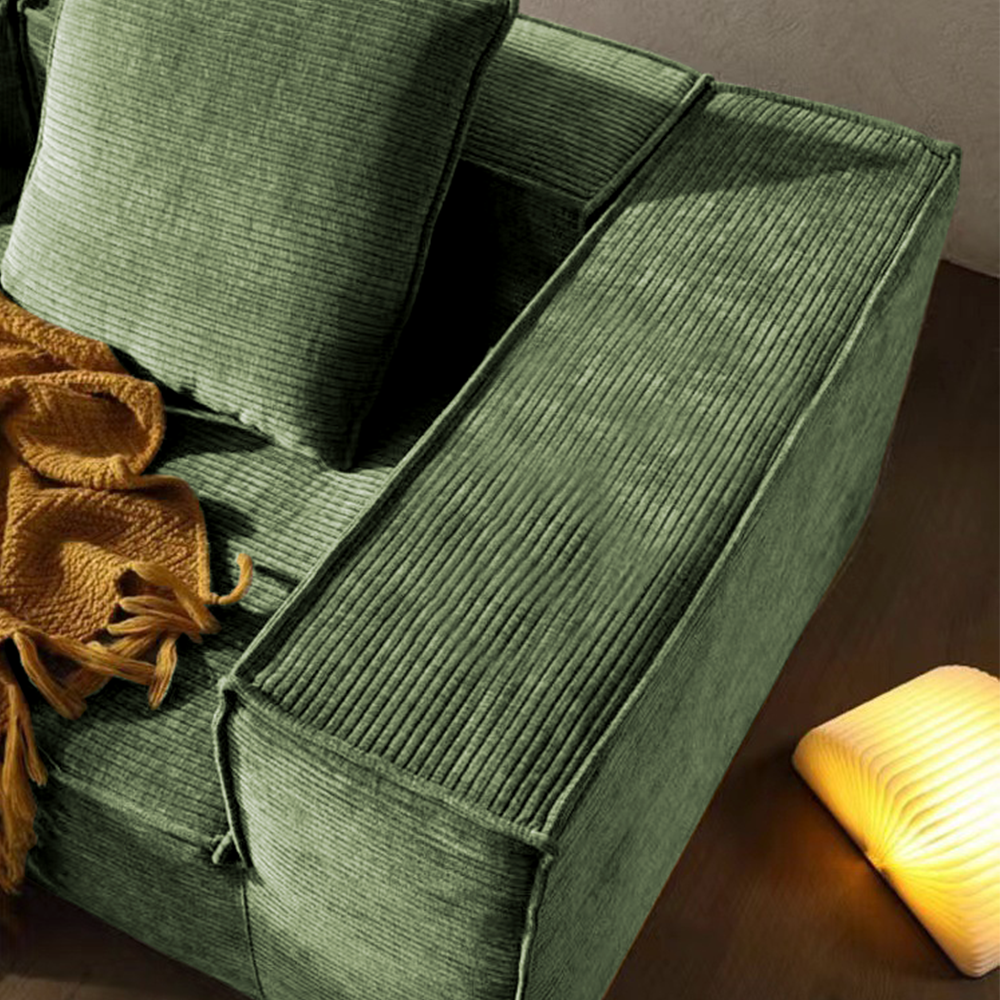 FOREST HILL HOME 79“ Chenille Corduroy Upholstered Two Seats Sofa