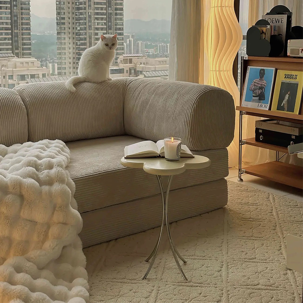 FOREST HILL 79“ Modern Beige Folding Sofa Bed