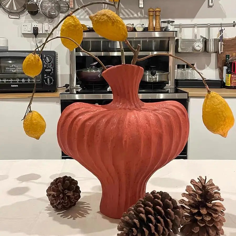 FOREST HILL French Style Red Ceramic Vase