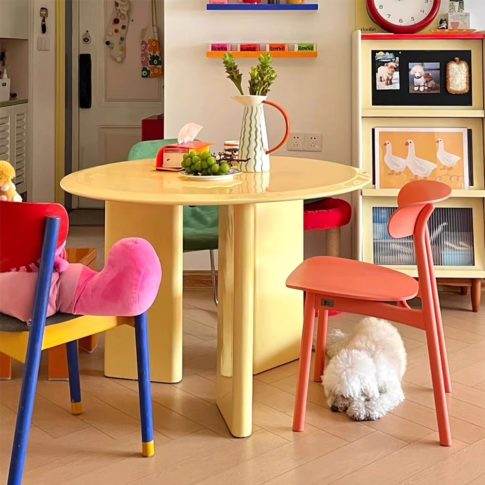 FOREST HILL Nordic round dining table cream dining table