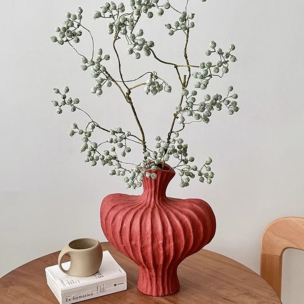 FOREST HILL French Style Red Ceramic Vase