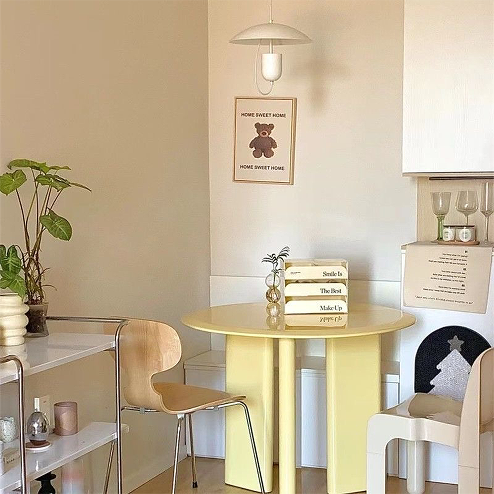 FOREST HILL Nordic round dining table cream dining table